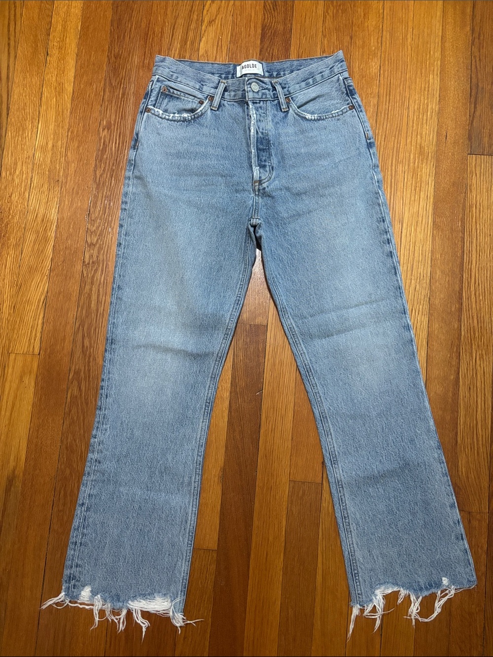 Agolde Relaxed Boot Jeans with Raw Hem